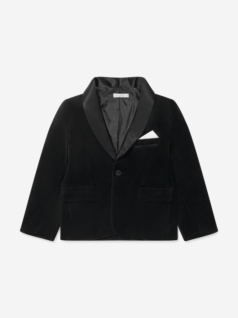 Patachou Patachou Boys Velvet Blazer in Black