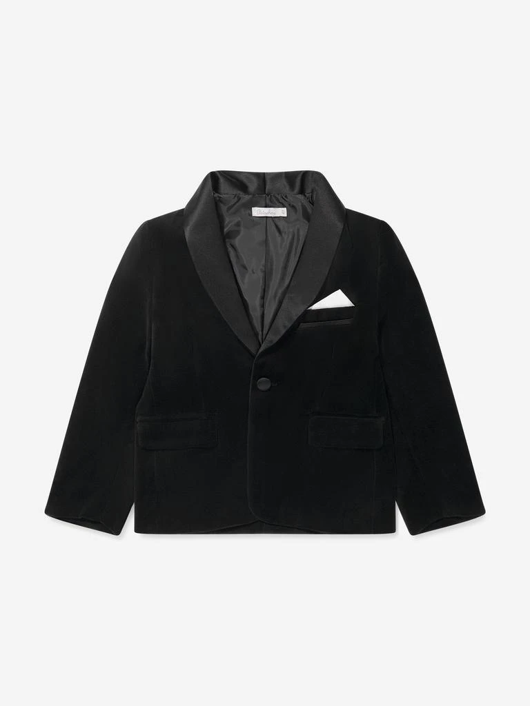Patachou Patachou Boys Velvet Blazer in Black 1
