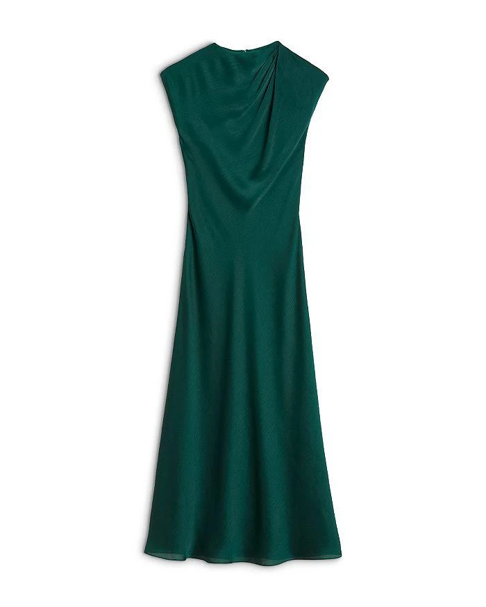 green emerald velvet dress Pale Green Floral Crosshatch A-line Midi Dress | Lorelai main image 0