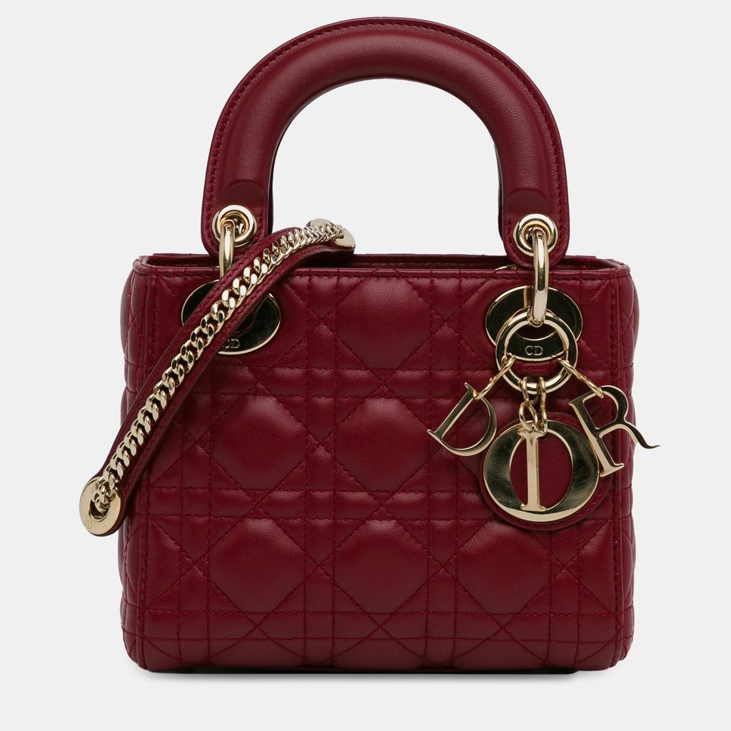Dior Dior Mini Lambskin Cannage Lady Dior Bag