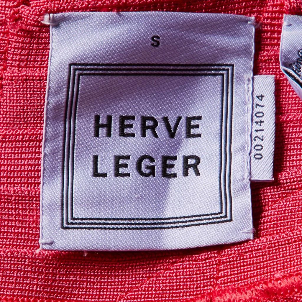 Herve Leger Herve Leger Fuchsia Pink Bandage Jersey Sleeveless Bambi Dress S 4