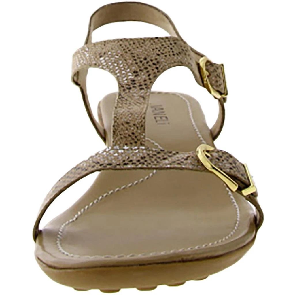 Vaneli Taletha Womens Patent Leather Embossed T-Strap Sandals 4