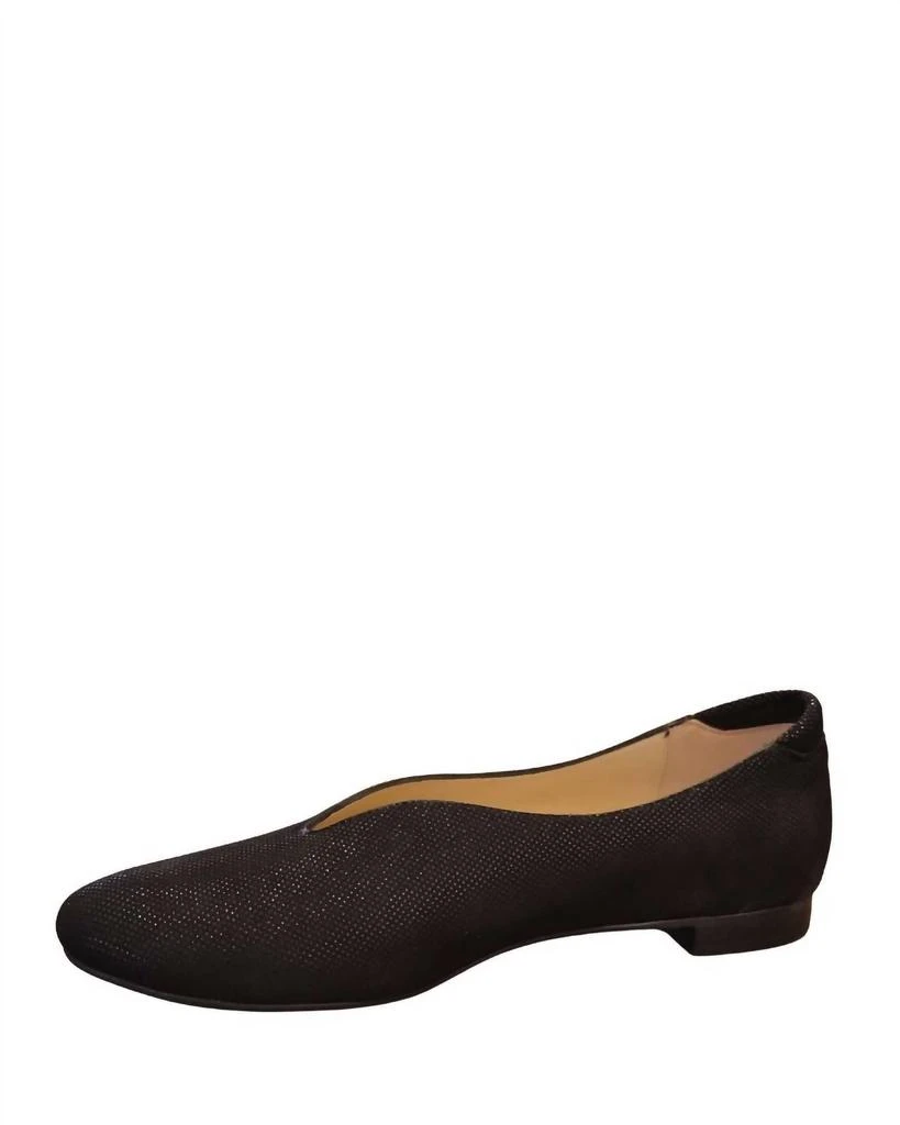 PieSanto Women's Textured Dress Flat Shoes In Black/bronze 2