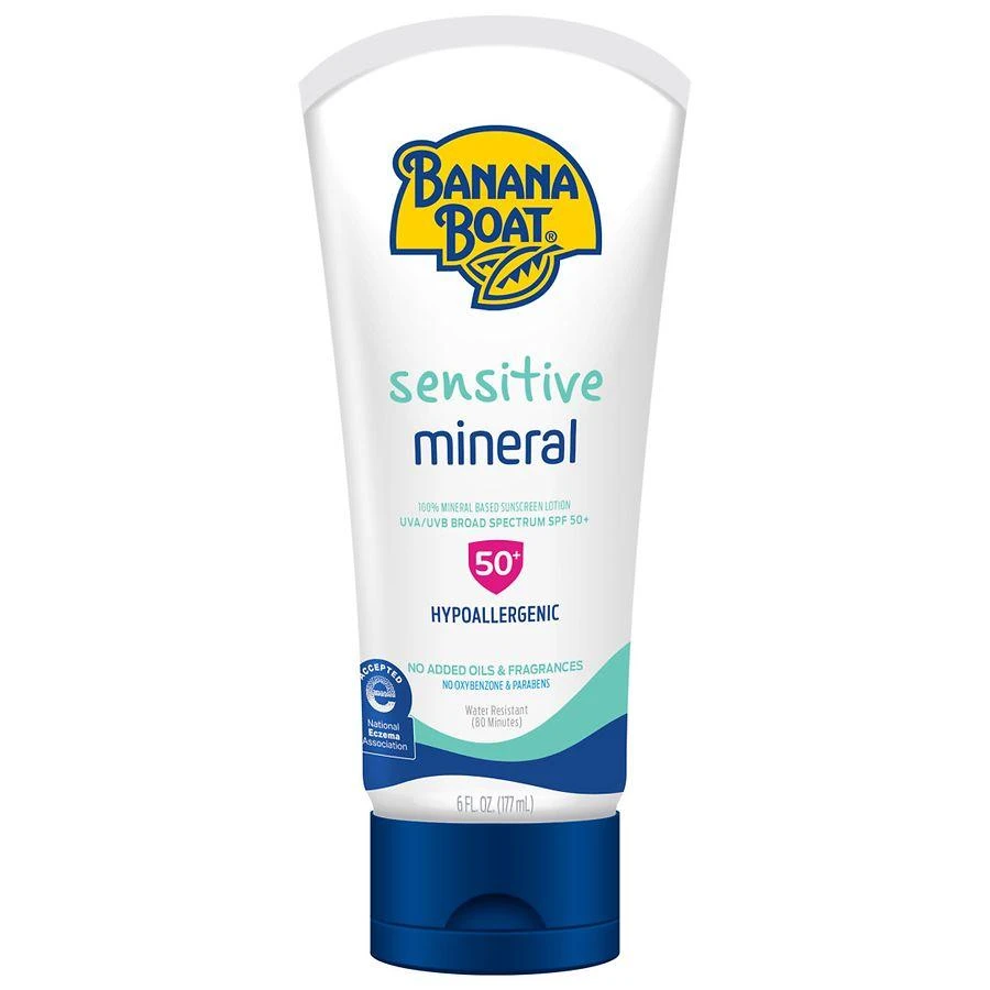 Banana Boat Sensitive 100% Mineral Sunscreen Lotion, SPF 50+ 1