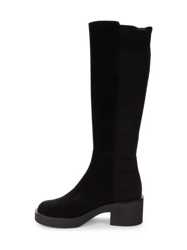 Stuart Weitzman Gotham Block Heel Suede Knee High Boots 4
