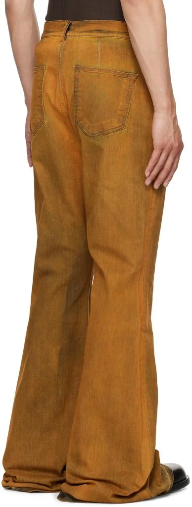 Rick Owens Orange Hollywood Bolan Bootcut Jeans 3