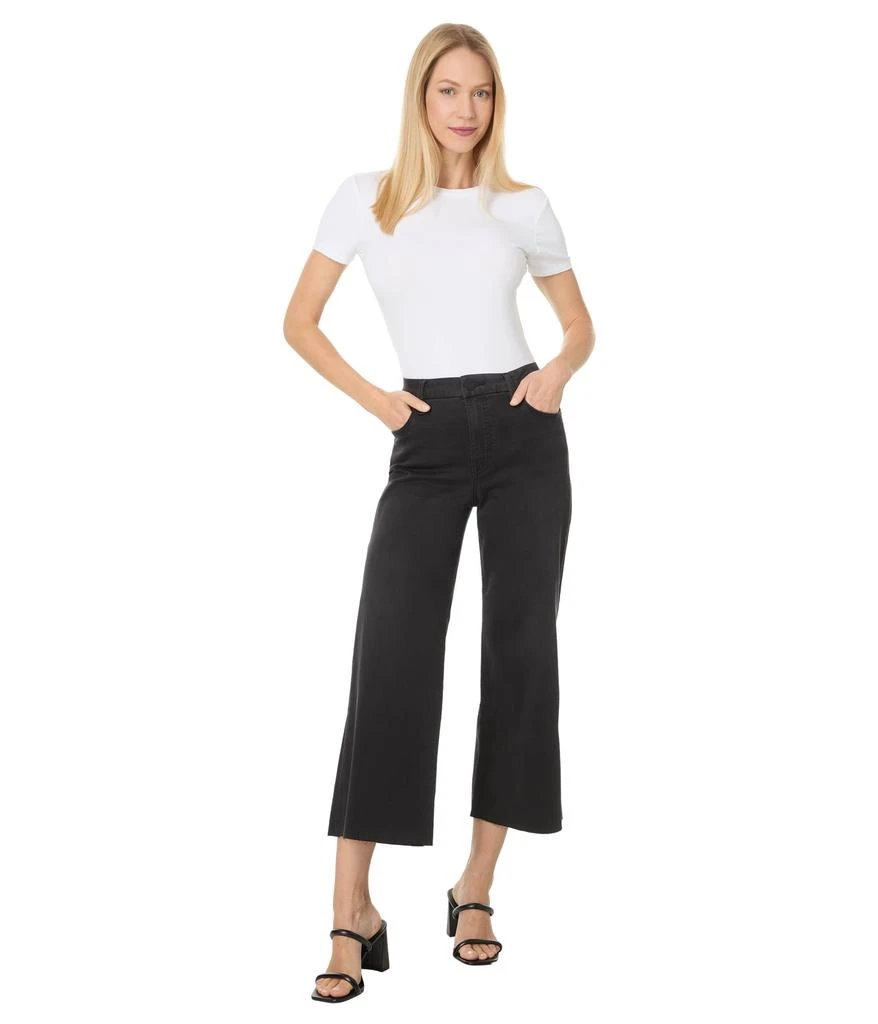 KUT from the Kloth Petite Meg High Rise Fab Ab Wide Leg Raw Hem 4