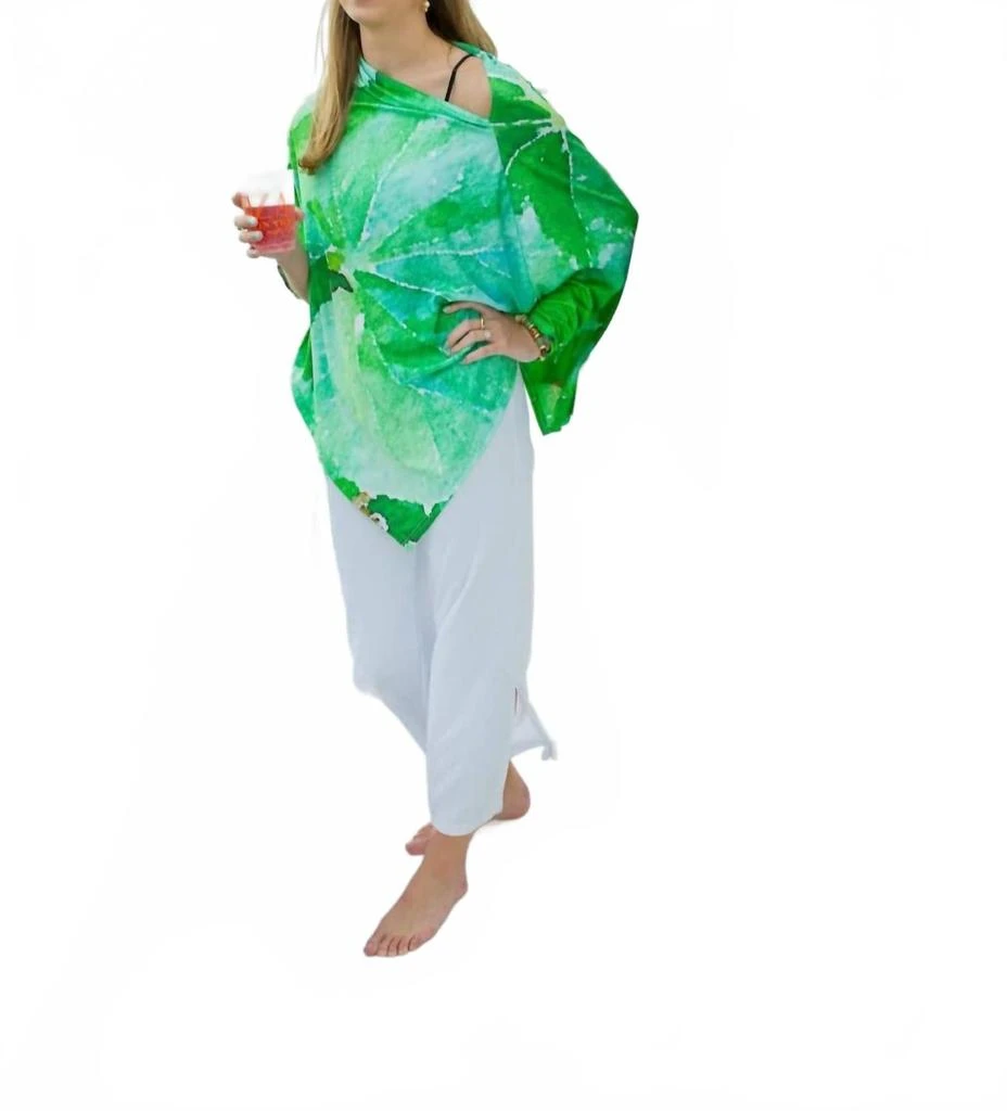 ZAGS Leafy Party Poncho In Green