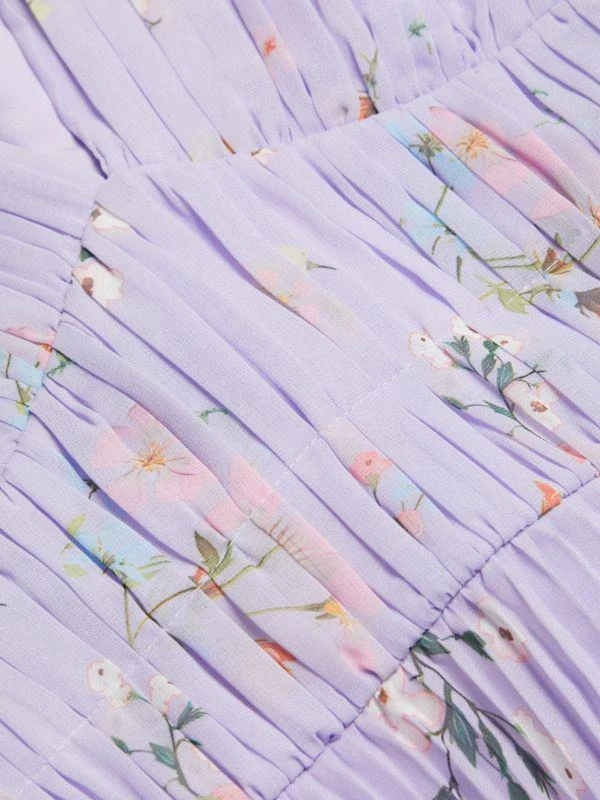 Self Portrait Floral Chiffon Tiered Midi-Dress 5