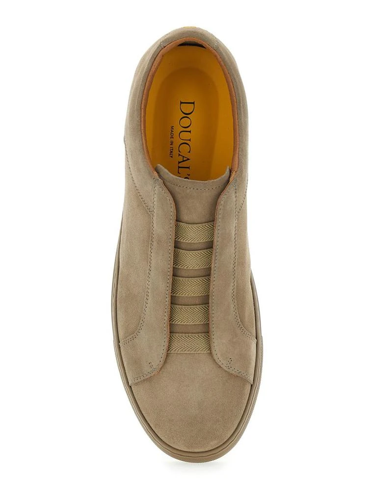 Doucal's 'Roger' Beige Slip-On Sneakers In Suede Man 4