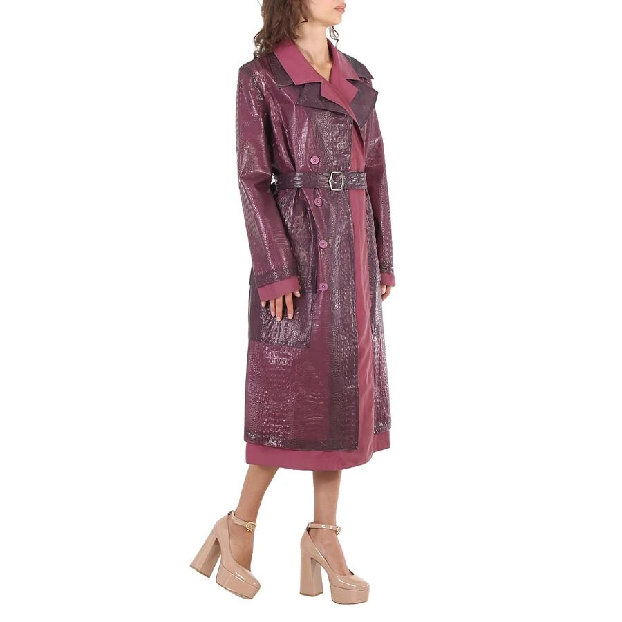 Sies Marjan Devin Embossed Double Belted Reflective Trench Coat 3