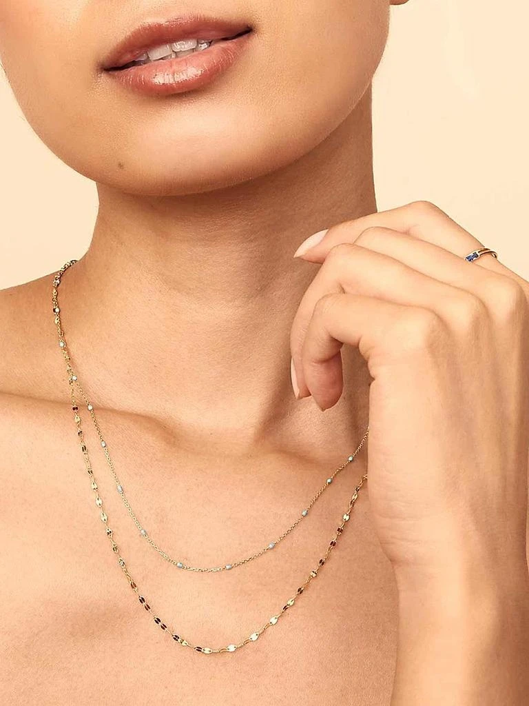 Oradina 14K Yellow Gold Beaded Cabaret Necklace 5