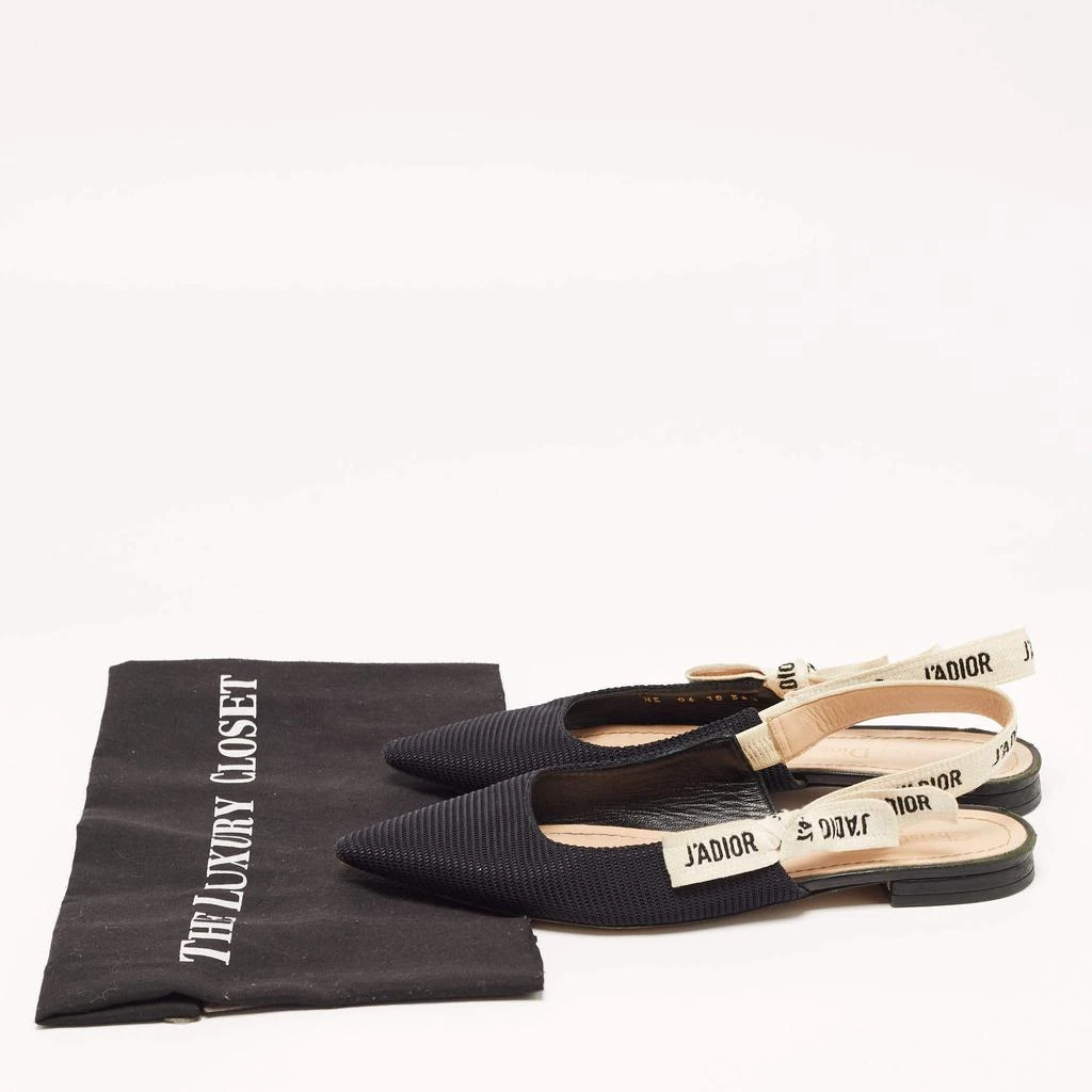 Dior Dior Black Technical Fabric J'adior Slingback Flats Size 36.5 9