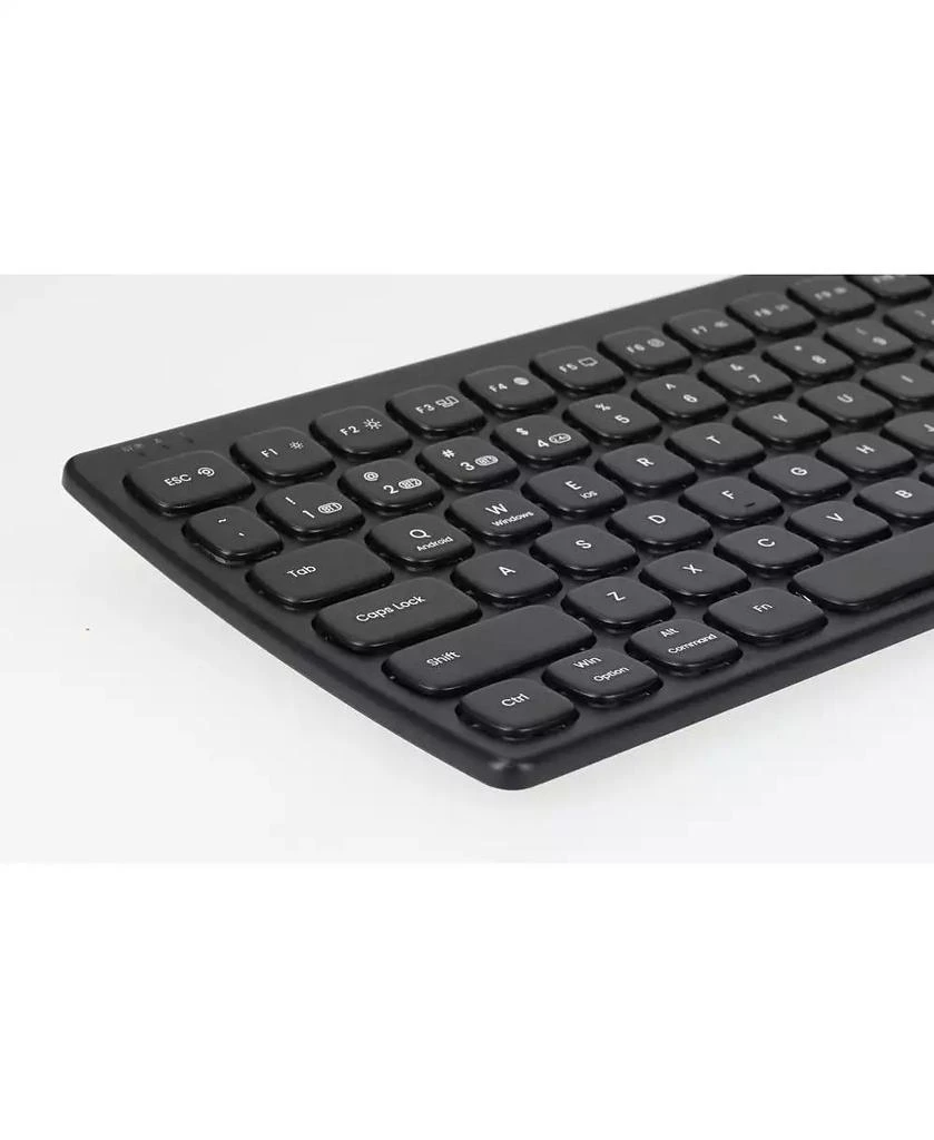 RadioShack 3-in-1 Curved Ergonomic Keyboard - Full-Size 111 Keys, USB / 2.4GHz / Bluetooth 5.1 2607174 2