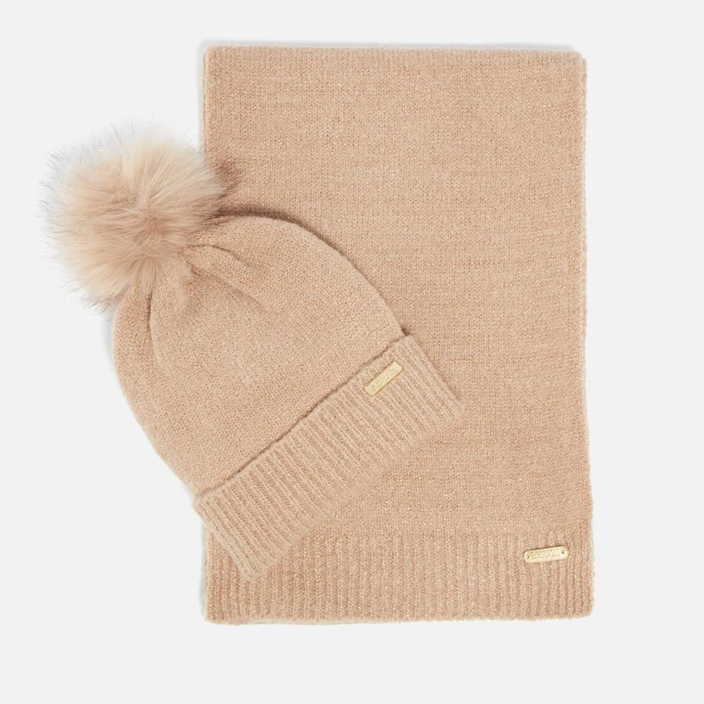 Barbour Barbour International Sparkle Knit Beanie And Scarf Set 2