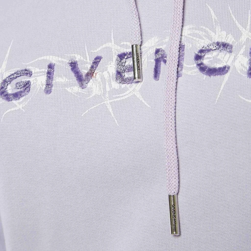 Givenchy Givenchy Purple Barbed Wire Logo Print Crop Hoodie and Sweatpants Set S 3