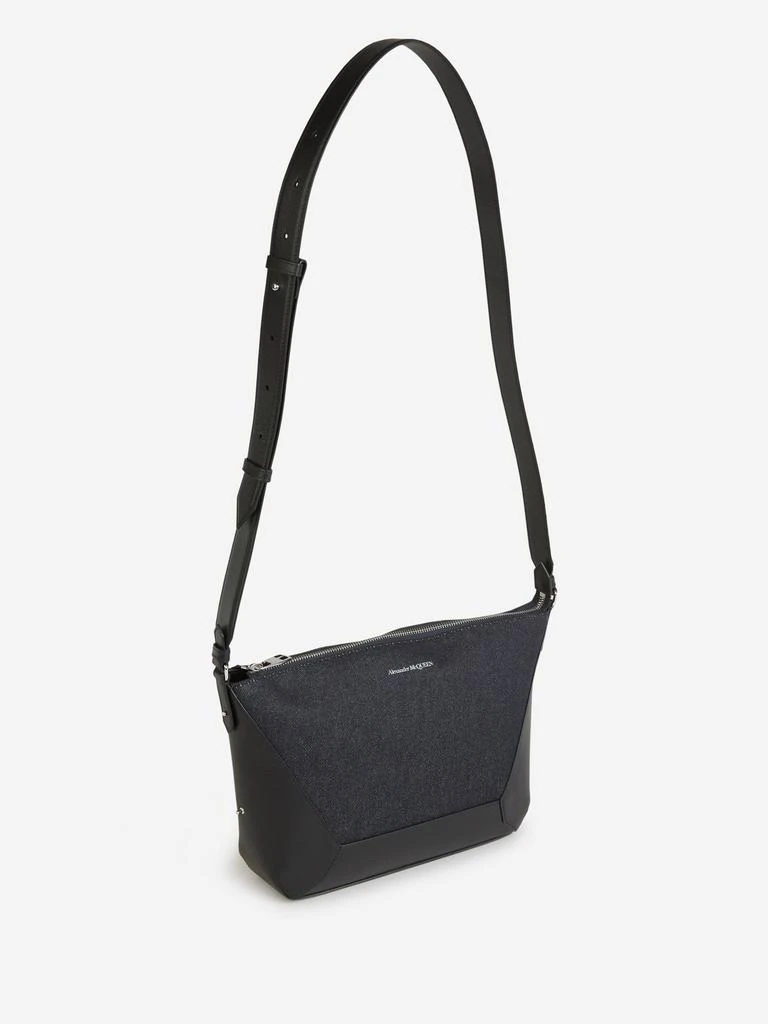 Alexander McQueen Alexander McQueen Logo Printed Denim Crossbody Bag 3