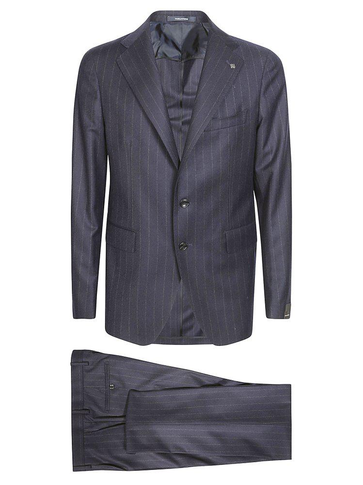 TAGLIATORE Tagliatore Single-Breasted Pinstriped Suit