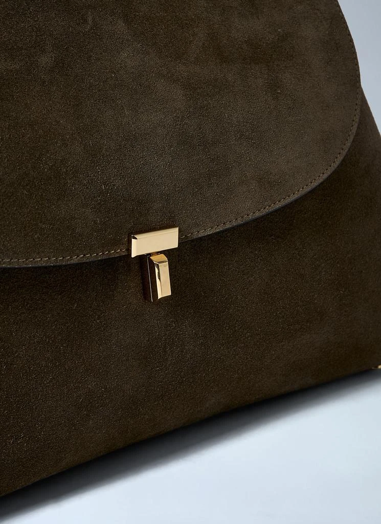 Totême T-Lock Suede Satchel Bag 4