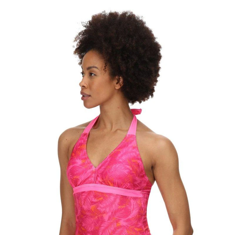 Regatta Womens/Ladies Flavia Polka Dot One Piece Swimsuit Pink Fusion 1