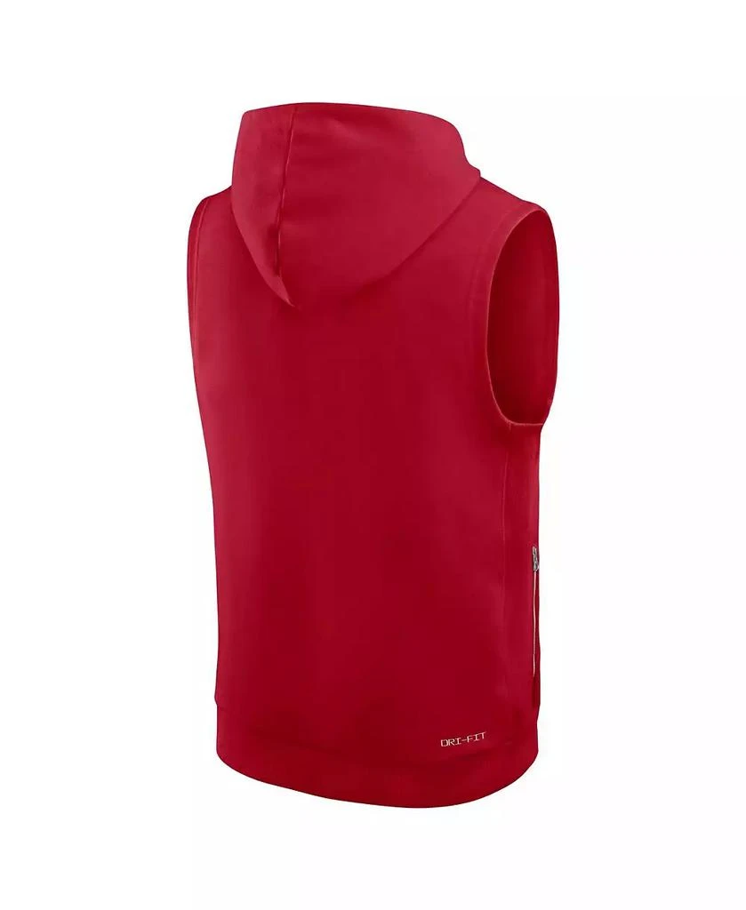 NIKE Men's Red Atlanta Falcons Sideline Performance Sleeveless Pullover Hoodie 3