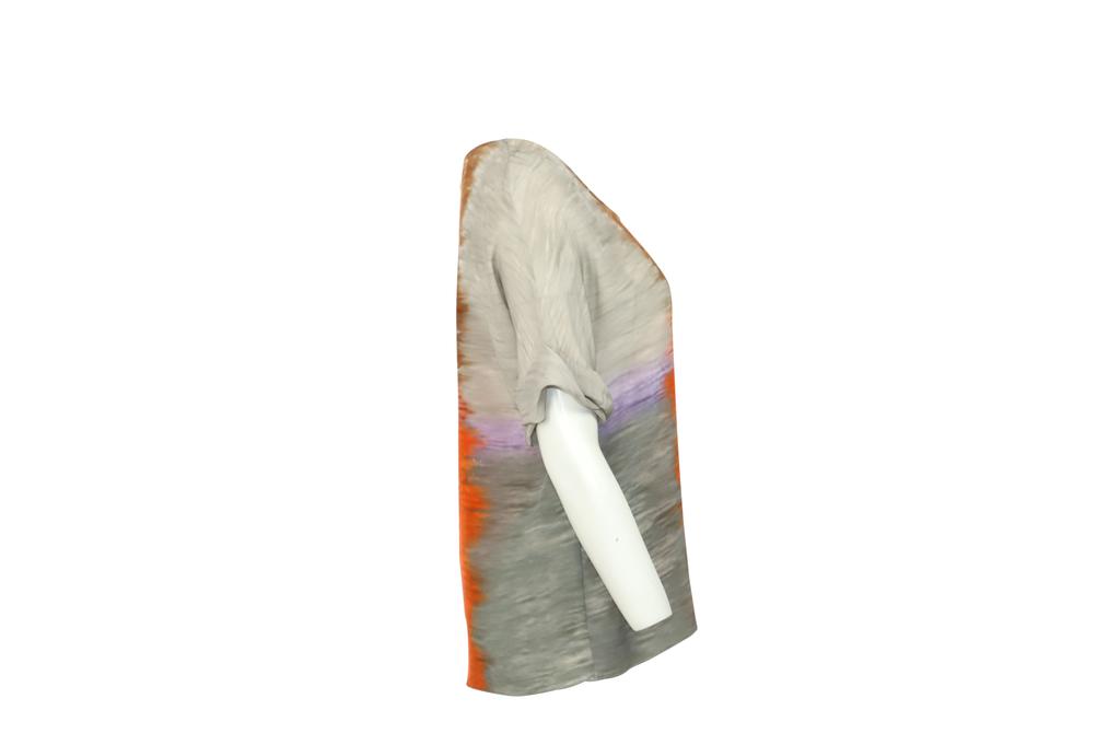 PETER PILOTTO Sunset Tie Dye Print Top in Multicolor Silk