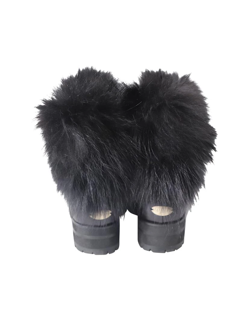 Jimmy Choo Fur Trimmed Ankle Boots in Black Leather 4