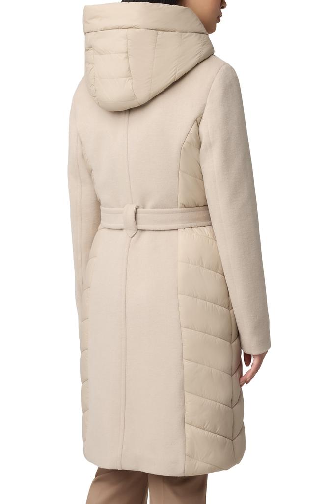 Soia & Kyo Classic Fit Wool Blend Coat with Removable Puffer Bib