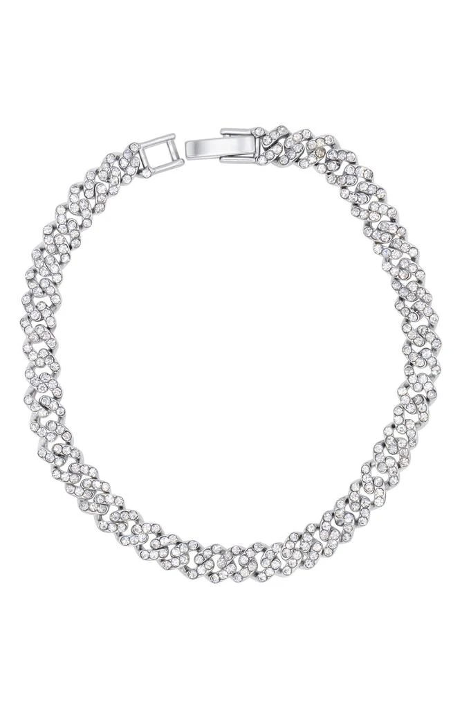 ADORNIA Crystal Pavé Curb Link Chain Bracelet 1