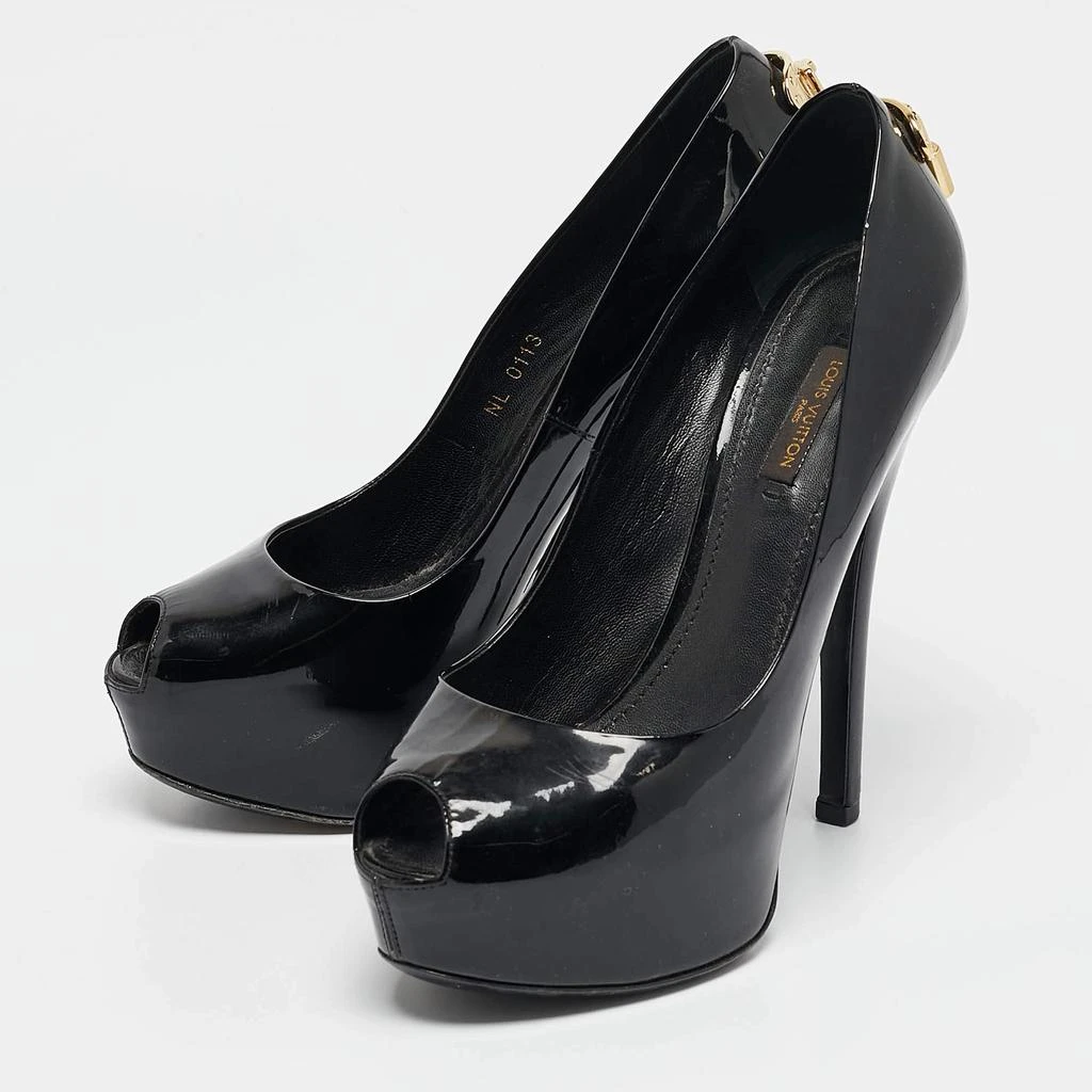 Louis Vuitton Louis Vuitton Black Patent Leather Oh Really! Pumps Size 37.5 2