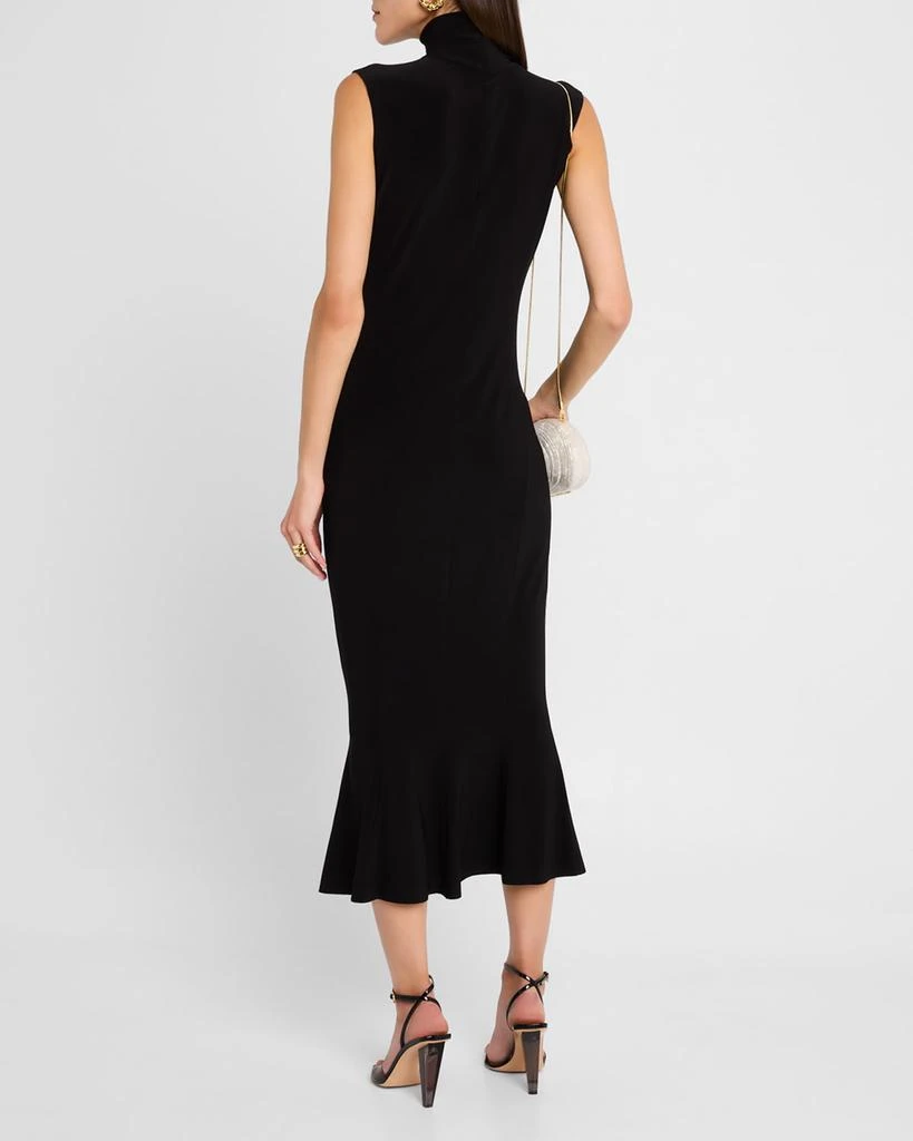 Norma Kamali Sleeveless Turtle Mid-Calf Fishtail Dress 3