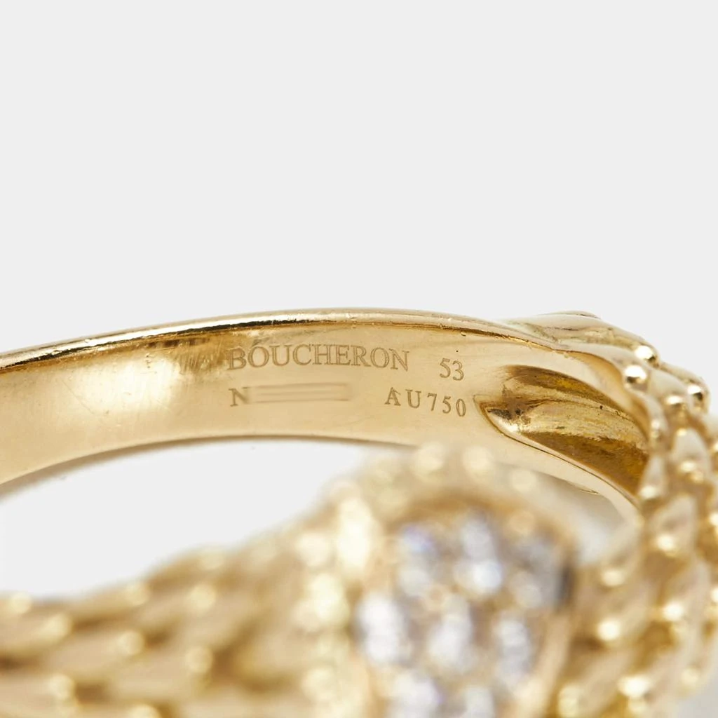 Boucheron Boucheron Serpent Boheme Toi et Moi XS Motif Diamond 18k Yellow Gold Ring Size 53 5