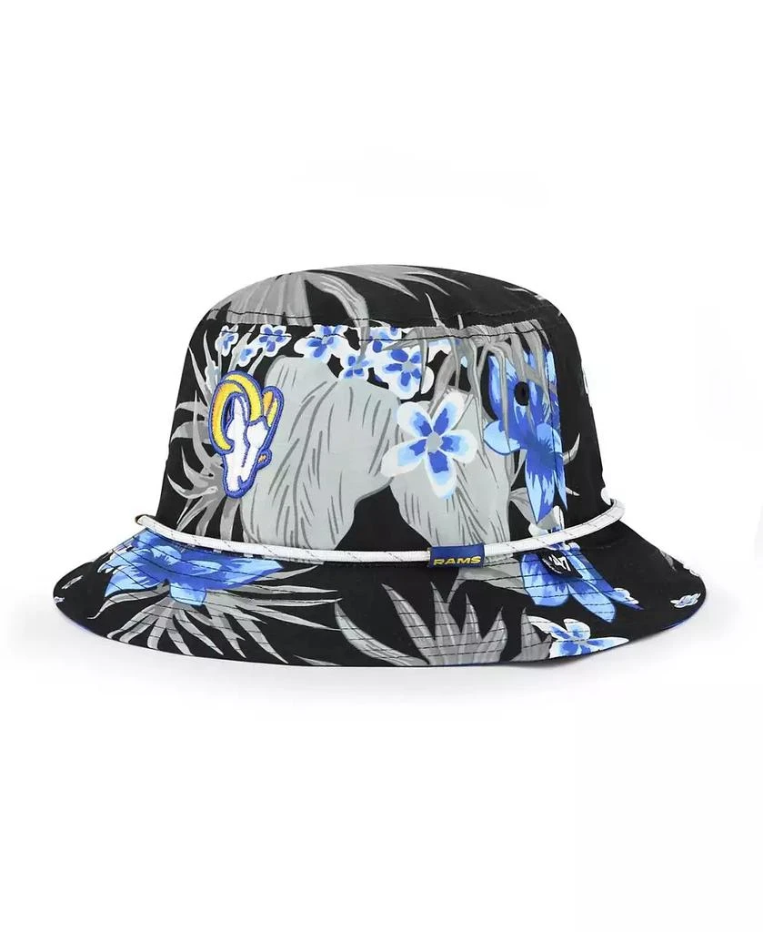 47 Brand Men's Black Los Angeles Rams Dark Tropic Bucket Hat 1