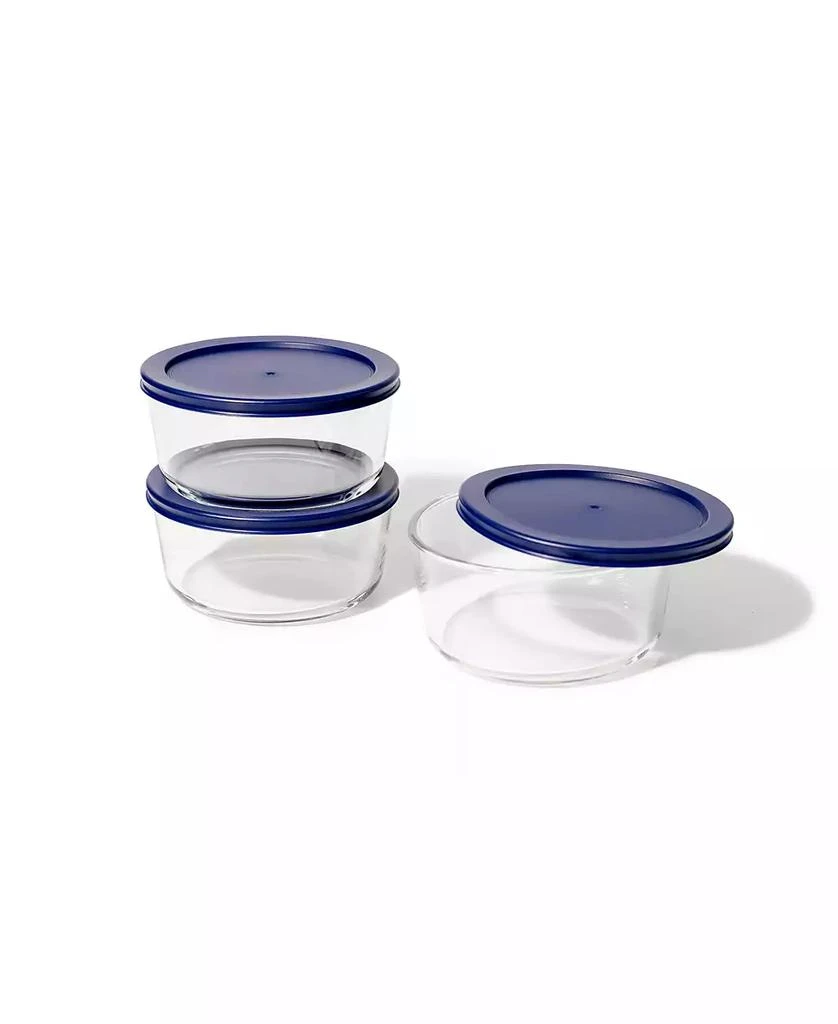 DURA LIVING 6-Piece 4 Cup Round Food Storage and Meal Prep Container Set