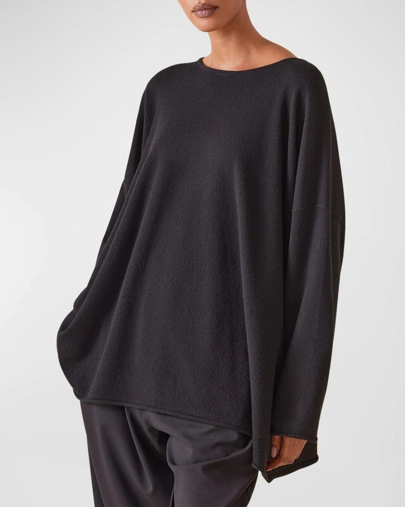 Eskandar A-Line Bateau Neck Cashmere Sweater 3