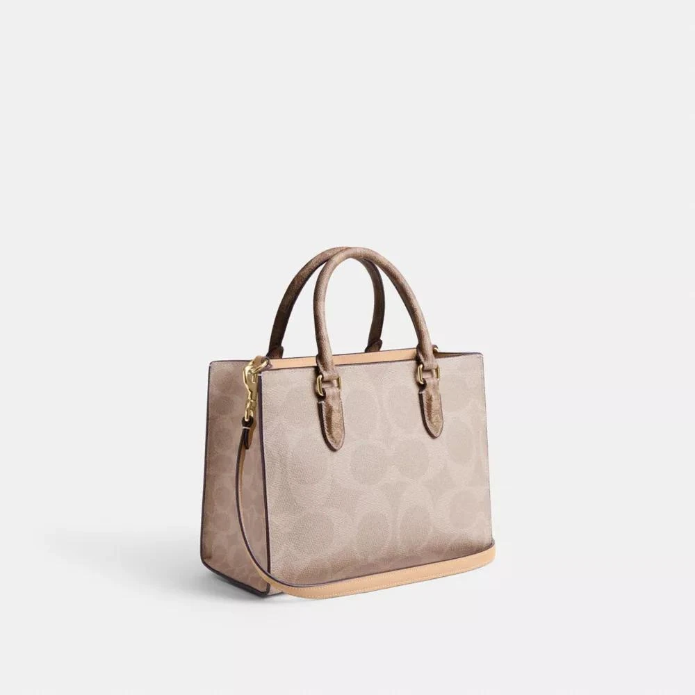 Coach Maggie Small Tote Bag In Blocked Signature Canvas 4