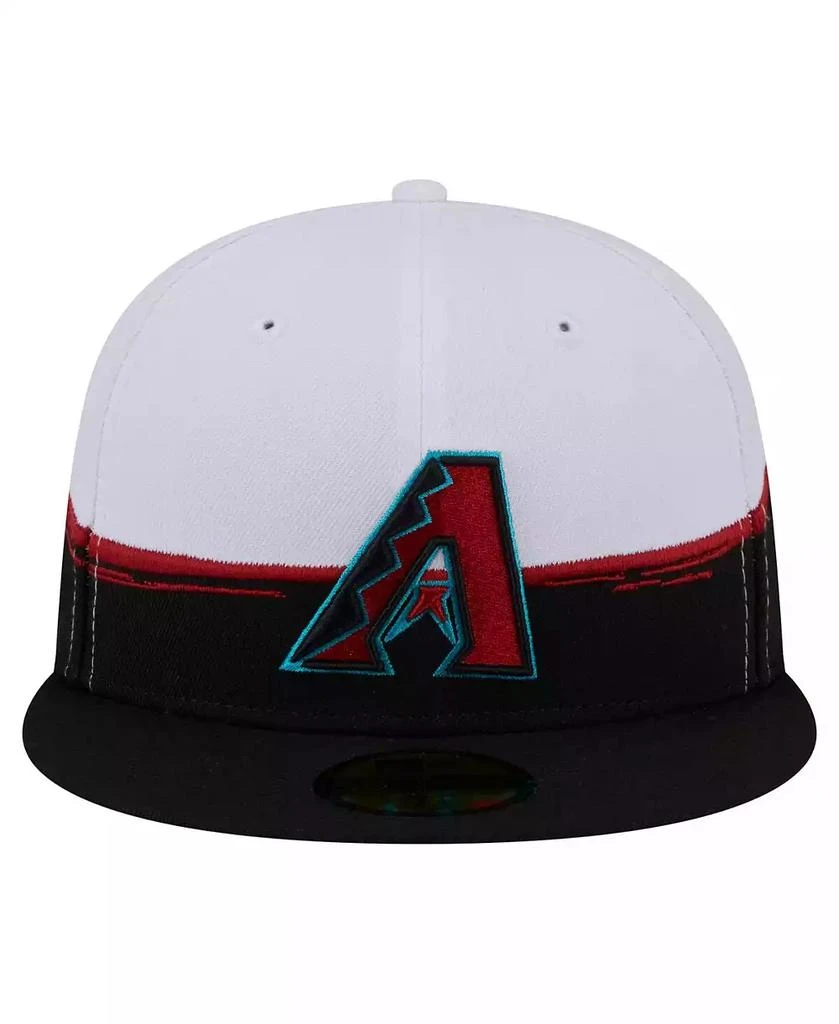 New Era Men's Black/White Arizona Diamondbacks Paint Stroke 59FIFTY Fitted Hat 4