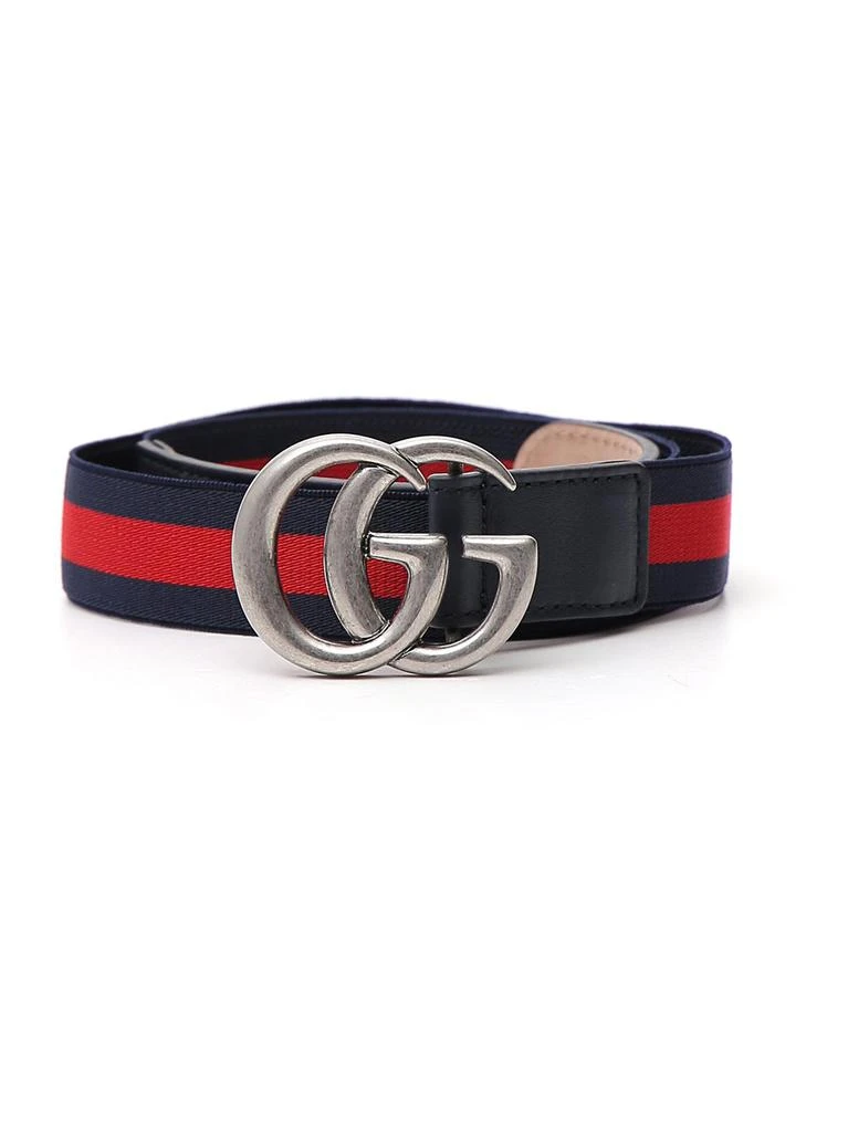 Gucci Gucci Kids Web Double G Buckle Belt 1