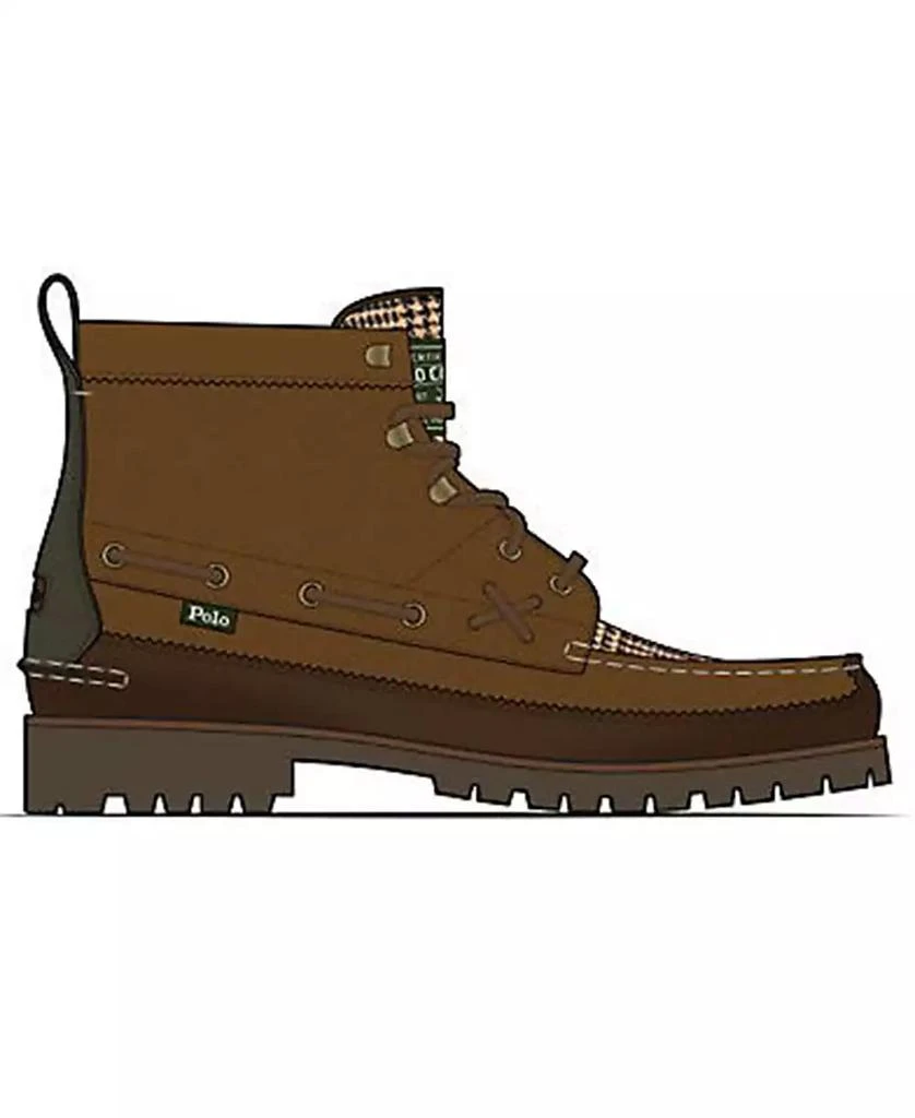 Ralph Lauren Men's Round-Toe Lace-Up Boots 6