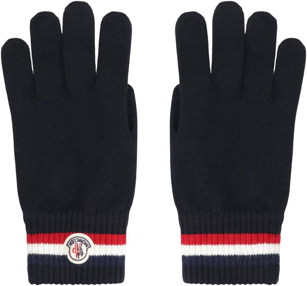 Moncler Moncler Tricolored Wool Gloves