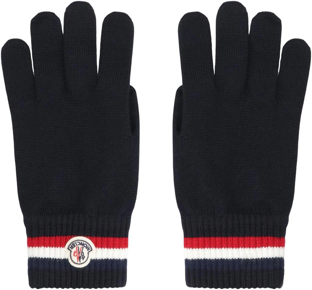 Moncler Moncler Tricolored Wool Gloves 2