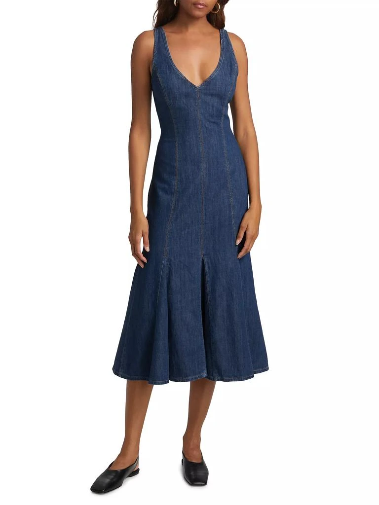 Reformation Serafina Denim Midi-Dress 3
