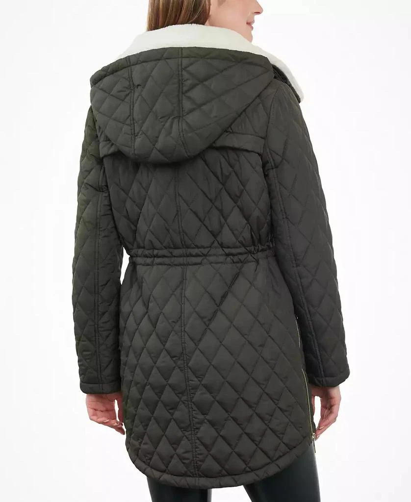 Michael Kors Women's Faux-Fur-Collar Quilted Coat 2