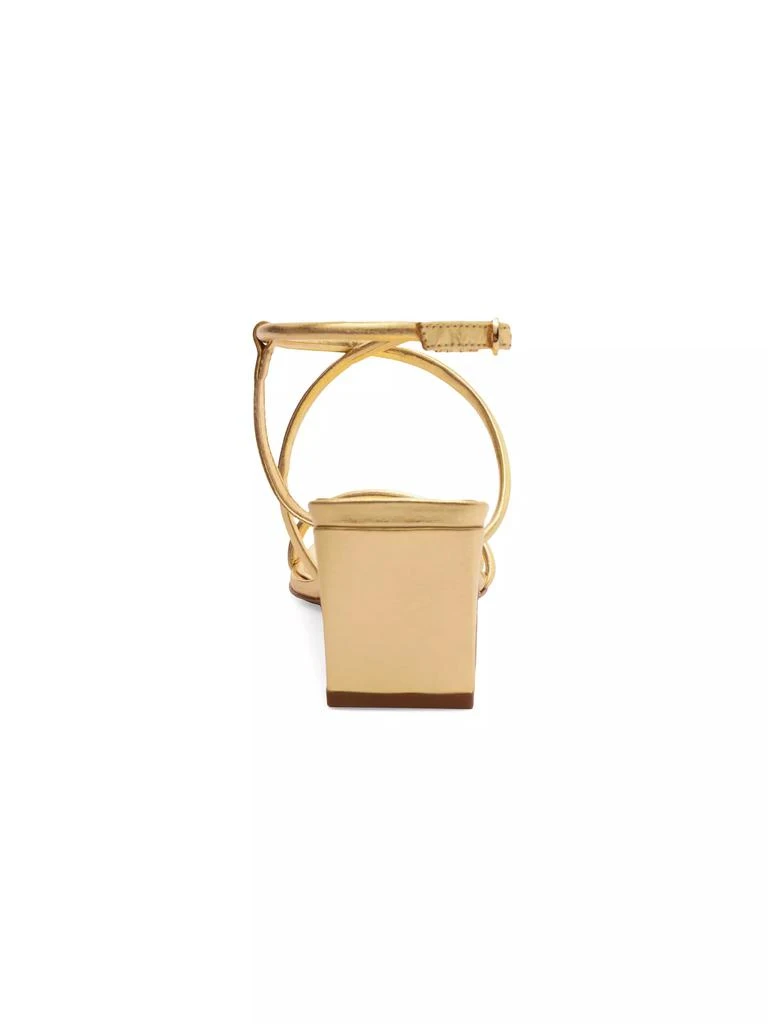 Schutz Aimee 63MM Leather Block Sandals 7