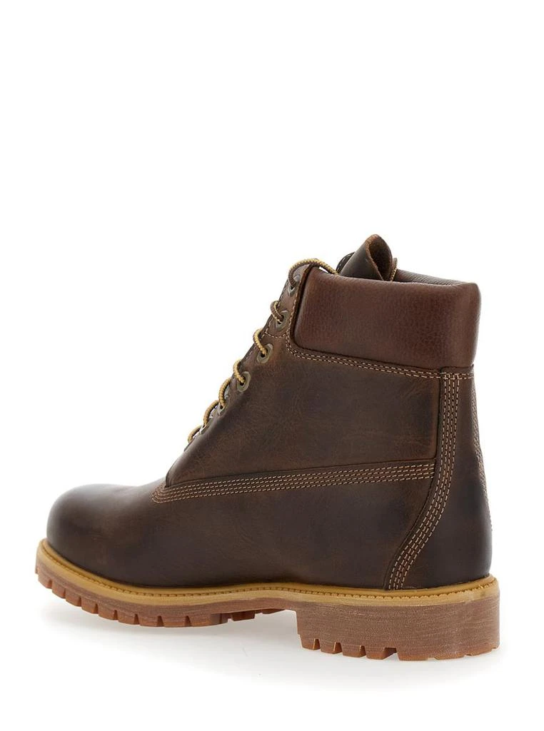 Timberland Brown Water-Proof Boots With Logo In Leather Man 3