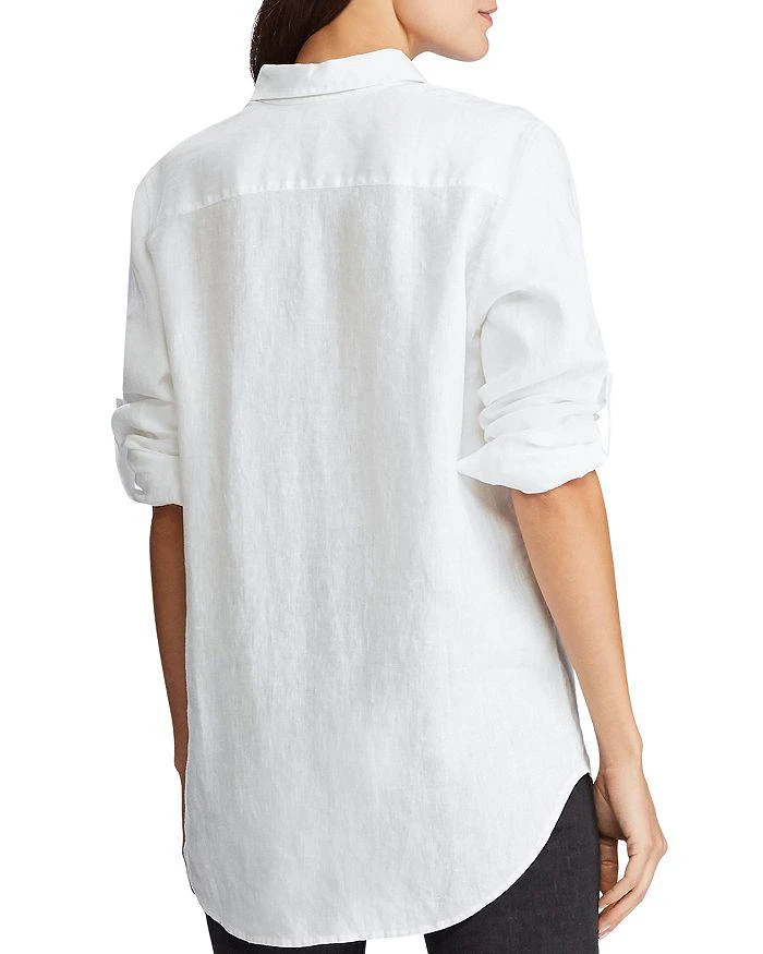 Ralph Lauren Linen Long Sleeve Collared Button Down Shirt, Regular & Petite 8