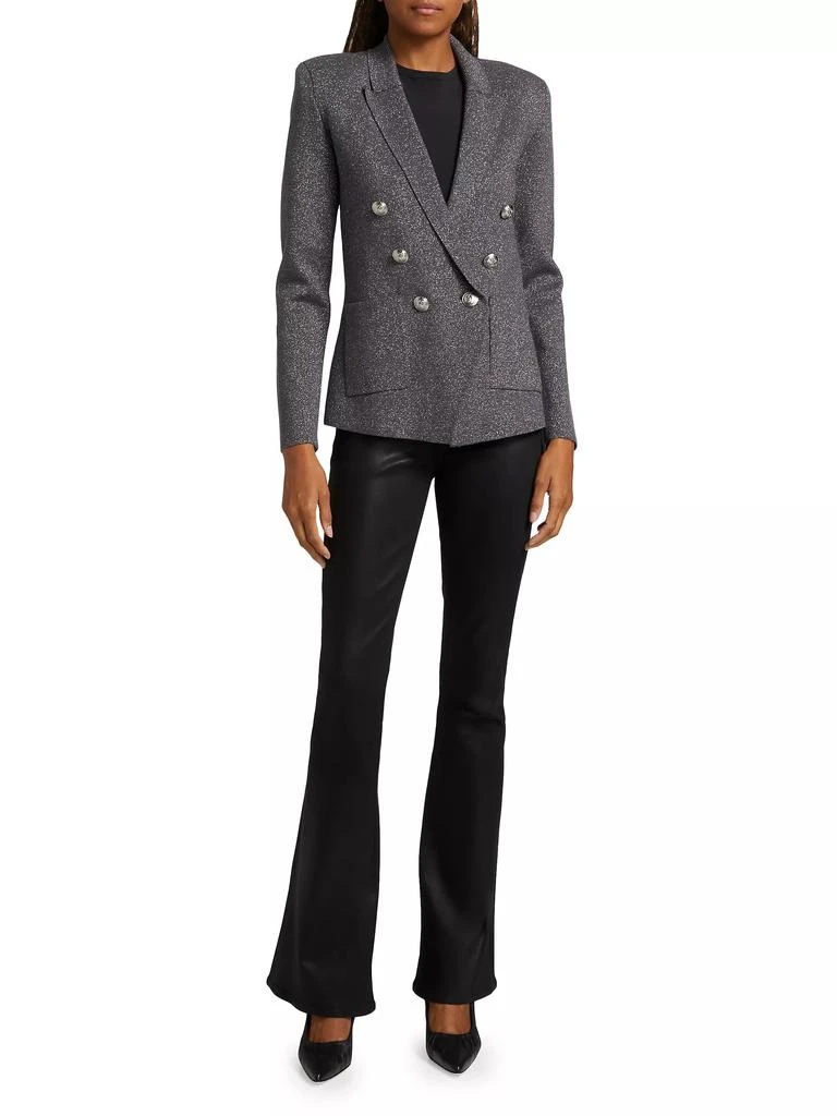 L'Agence Kenzie Metallic Knit Blazer 2