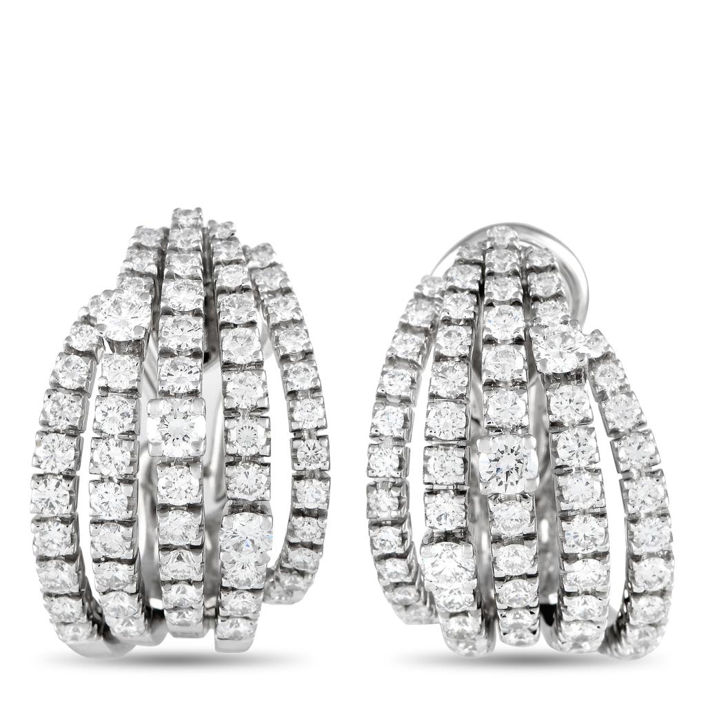 Damiani Notte di San Lorenzo 18K White Gold 2.01ct Diamond Earrings MF03-111524
