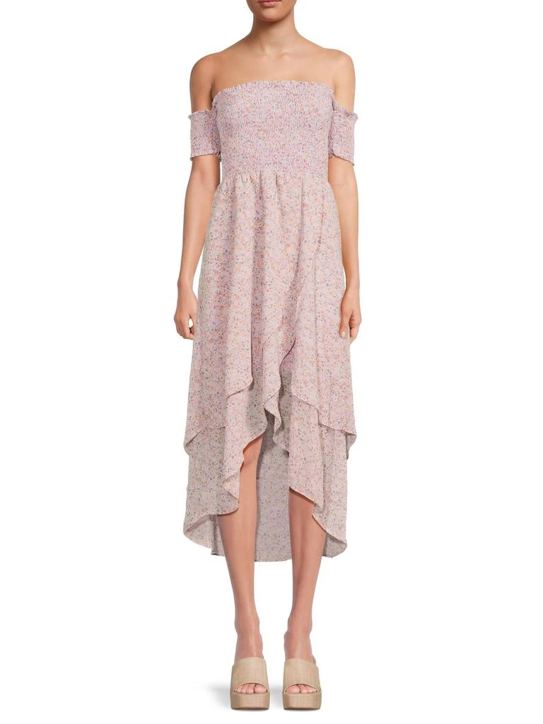 Off-Shoulder Smocked Floral Midi-Dress  On Sale Now with Up to 73% Off |  Discover Exclusive Deals & Savings at BeyondStyle  Authentic Lea & Viola  women's|women's apparel|a-line|Women's|dresses with Limited-Time Discounts,  Free