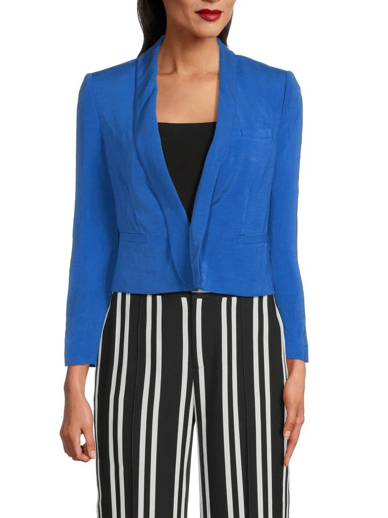 Alice + Olivia Joella Shawl Collar Cropped Blazer